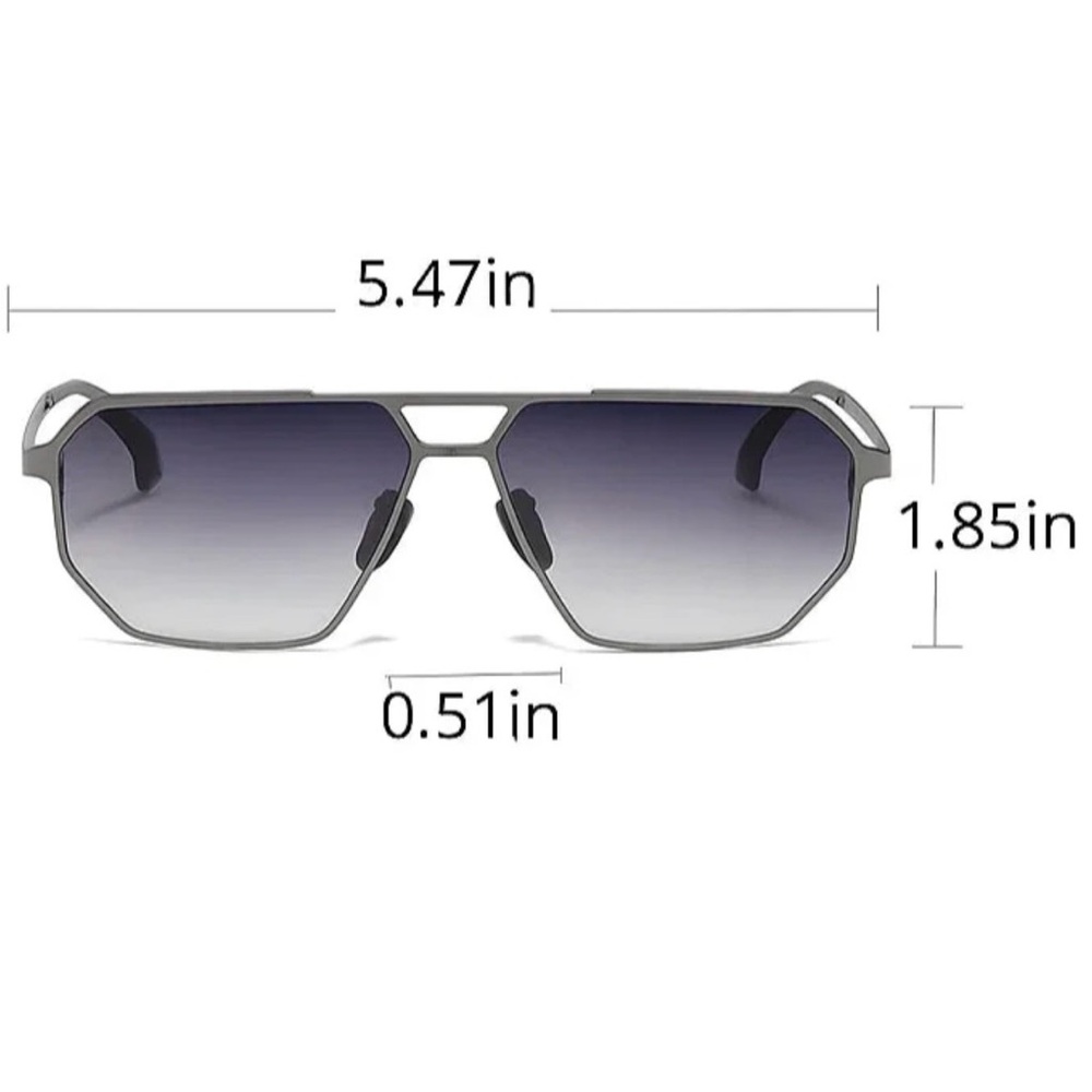 NWT! Titanium Sunglasses Silver Gray with Black Case - Picture 11 of 12